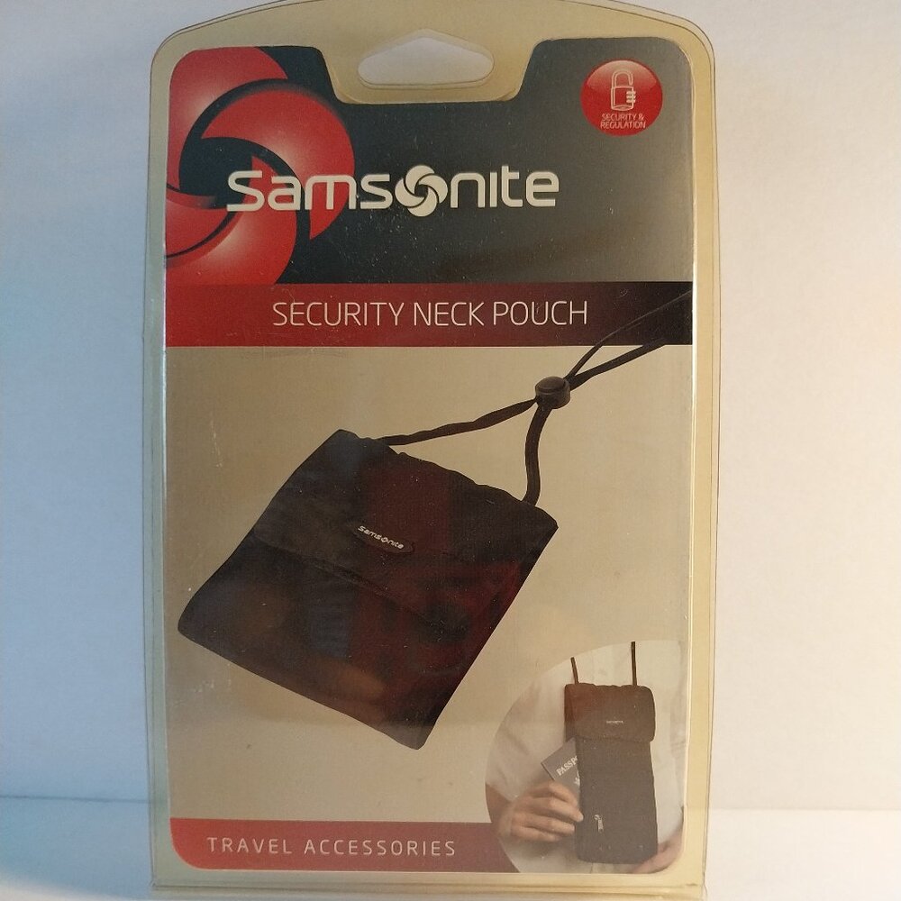 Samsonite Security Neck Pouch Black Style 44809-1041 NWT
